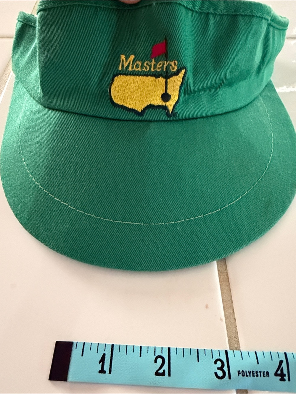 Masters Green Golf Visor with Yellow Logo 🐈‍⬛
